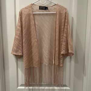 H&M Rose Gold Shimmer Sheer Knit Cardigan